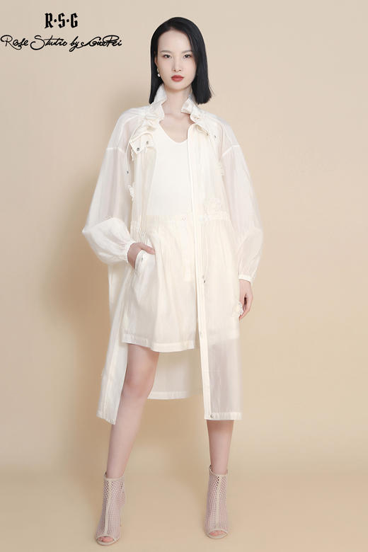 RSG防晒款开衫连衣裙 春夏季微透长款设计感优雅气质纱裙 商品图5