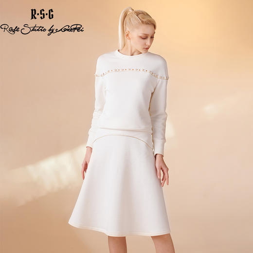 RSG郭培成衣品牌春夏季节拱门型设计百搭垂坠半身中长裙 商品图1