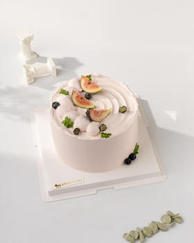 温柔粉色简约生日蛋糕( 百分百进口动物奶油）