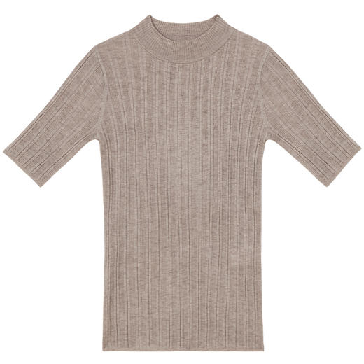 RSG郭培成衣品牌圆领修身型套头短袖通勤女款针织衫薄款上衣 商品图4