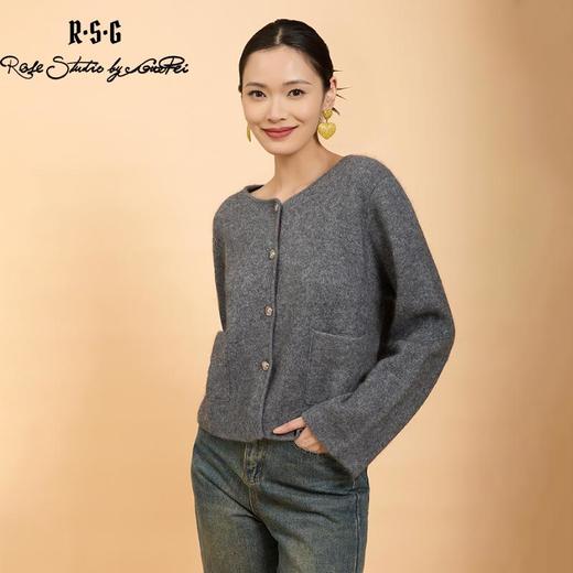 郭培成衣品牌精品系列个性圆领双兜毛织衫 商品图1