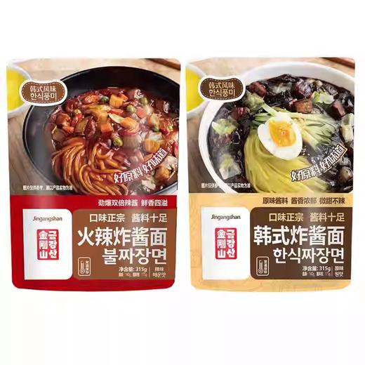 【1件起全国包邮】金刚山韩式炸酱面方便面 非油炸速食拌面袋装（315g*1袋） 商品图1