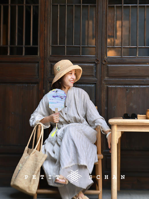 PETIT SCHAN小闪 #068 petit schan's garden小闪的后花园 极细拉菲草手工编织遮阳帽渔夫帽 商品图13