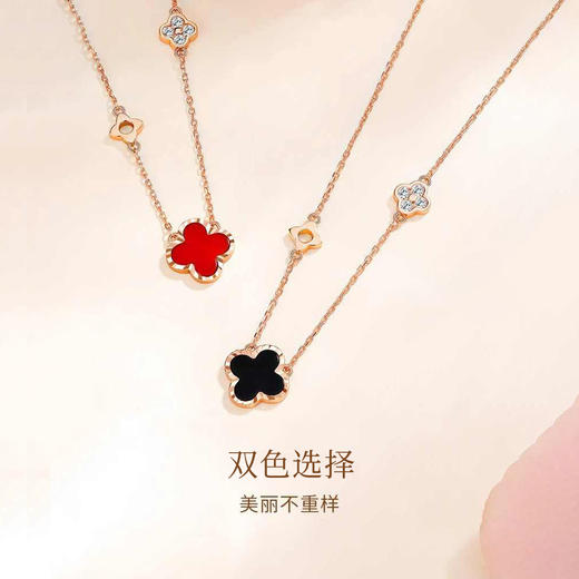 【999足银】卡蒂罗/KADER 幸运四叶草系列 简约小众新中式吊坠锁骨链#好运 女神礼盒装 商品图3
