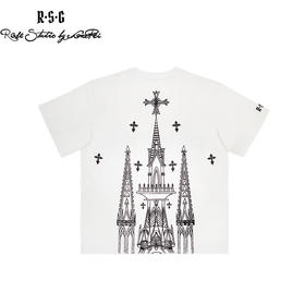 RSG郭培成衣品牌原创水钻镶饰oversize建筑设计夏季新款T恤