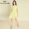 RSG郭培成衣品牌原创设计蕾丝印花女士连衣裙短袖黄色夏季 商品缩略图1