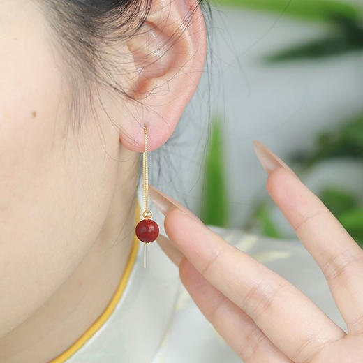 紫金砂朱砂耳饰，耳钉【下单后3天发出】 商品图3