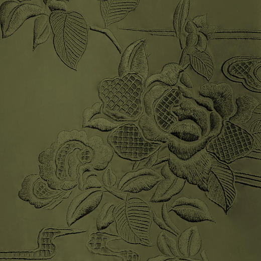 RSG郭培成衣品牌原创设计新中式国风花草刺绣纯棉短袖连衣裙 商品图2