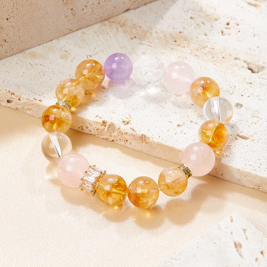 【美人精选】乘风2025✖️ISME【爱情美满多财多福】黄水晶多宝手串小众轻奢高级感转运珠手链女款 商品图1