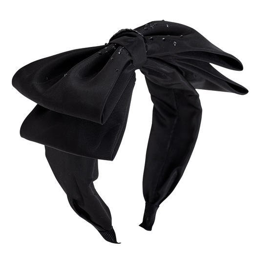 RSG郭培成衣品牌手工钉珠装饰宽边蝴蝶结发夹发饰 商品图4