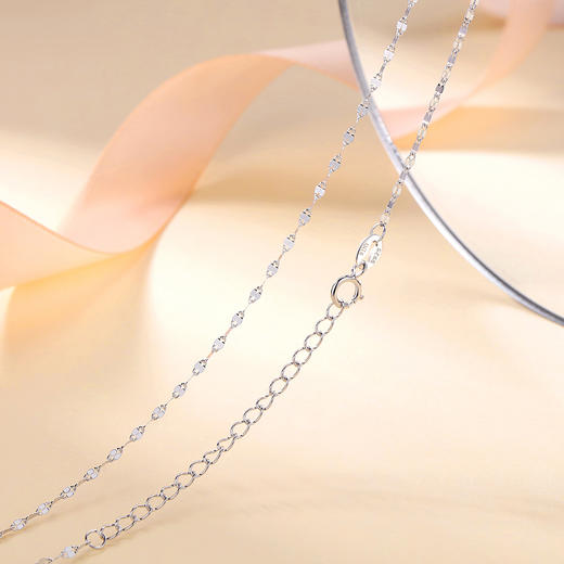 Winy925银夏季百搭双唇链素链配链 商品图5