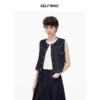 SELFWHO棉莱赛尔混纺复古牛仔马甲女2025夏新款无袖短款马夹套装 商品缩略图0