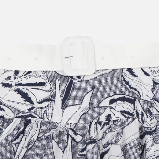 RSG郭培成衣品牌原创度假风纯棉刺绣设计感大摆量半身裙 春夏 商品图3