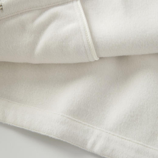 ROMI STUDIO“随性自在”100%棉休闲奶白宽松连帽开衫卫衣 T8045 商品图3