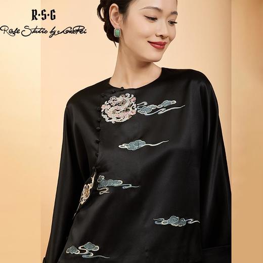 东方境X郭培联名系列：轻高定团龙祥云刺绣斜襟外套 商品图1