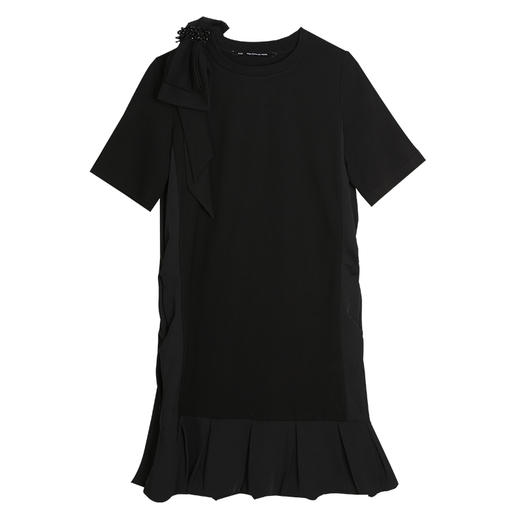 RSG郭培成衣品牌法式优雅气质黑色拼接蝴蝶结小礼服连衣裙 商品图4