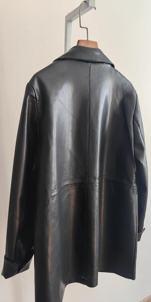 宋佳同款腰间抽绳西装款绵羊皮西服外套 商品图11