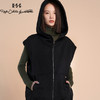 RSG郭培成衣品牌黑色插兜拉链连帽马甲雪豹刺绣纯棉修身女装 商品缩略图2