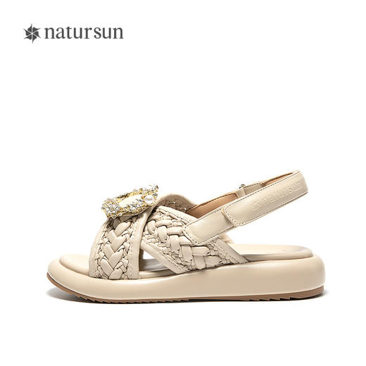 natursun厚底凉鞋女水钻外穿运动沙滩鞋防滑凉拖鞋N25331402 商品图2