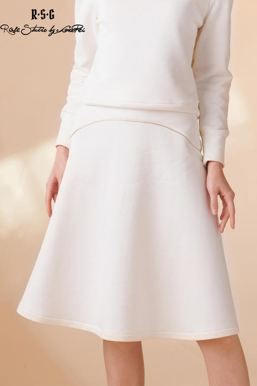 RSG郭培成衣品牌春夏季节拱门型设计百搭垂坠半身中长裙 商品图5