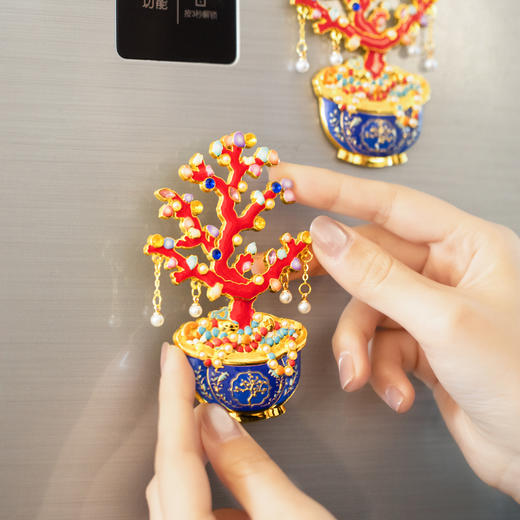 【故宫冰箱贴】金玉满堂盆景冰箱贴可动博物馆文创纪念品伴手礼 商品图4