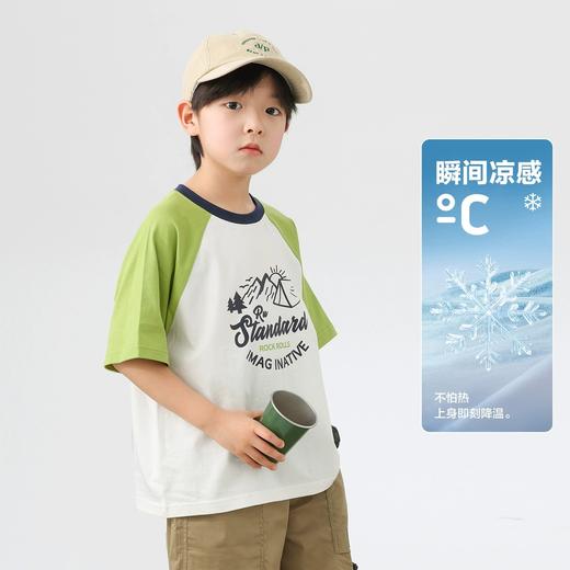 3件起拍  最大160码❗【贝叮熊·冰岛棉插肩款短袖T恤】  ✅95%棉5%氨纶，瞬间凉感，长效低温，清爽舒适  ✅3D裁剪工艺，天然环保，抗菌防螨，冰爽速干  ✅母婴A类，重工细节，品质绿色健康生活 商品图9