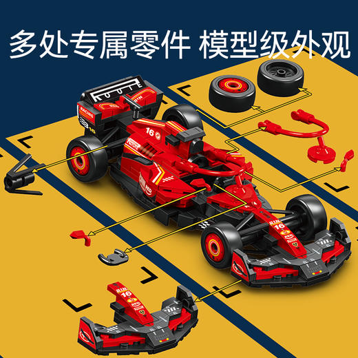 【新品】森宝积木名车世界方程式赛车益智拼装玩具车小颗粒积木男孩子礼物 商品图2