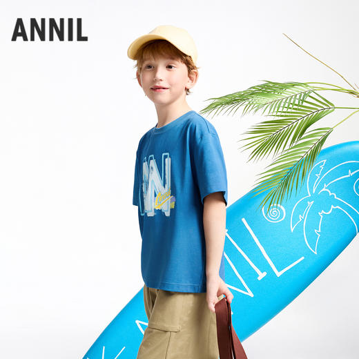 【实体店同款】男童圆领短袖针织衫夏季新款安奈儿童装AB521651 商品图2