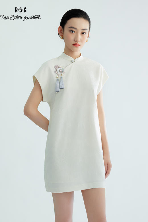 郭培成衣品牌精品系列国风手工镶片改良旗袍 商品图5