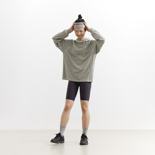 吃茶去chichaqu25明线速干弹力吸湿排汗凉感华夫格连帽T户外运动 商品图5