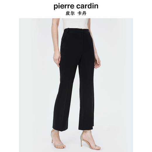 皮尔卡丹女装春季新款轻商务干练直筒西裤P4134T4018B0 商品图3