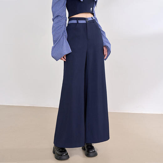 西遇设计感抹胸上衣套装女新款宽松慵懒风阔腿裤两件套SS150089/SS150090 商品图4