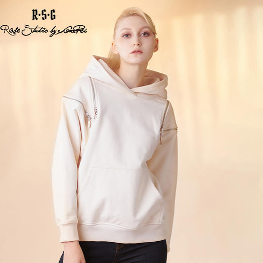 RSG郭培成衣品牌原创设计感重磅休闲纯棉连帽女卫衣女装上衣 商品图1