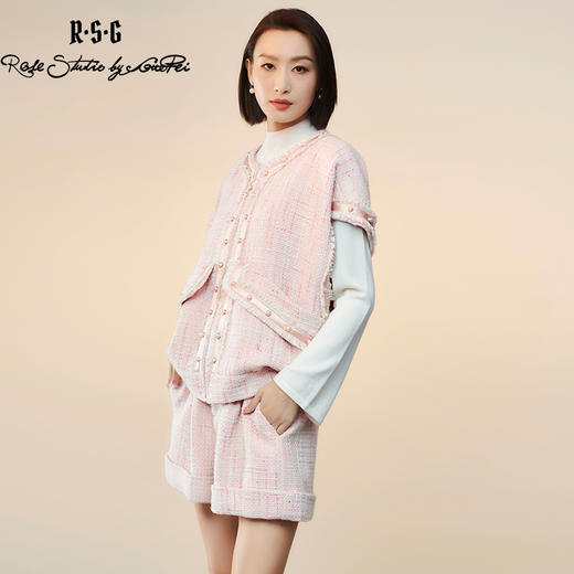 RSG郭培成衣品牌原创设计粗花呢重工钉珠套装短裤马甲套装 商品图1