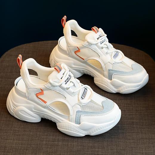 【运动老爹凉鞋】夏季透气轻便沙滩鞋 包头镂空网面厚底休闲鞋 商品图0