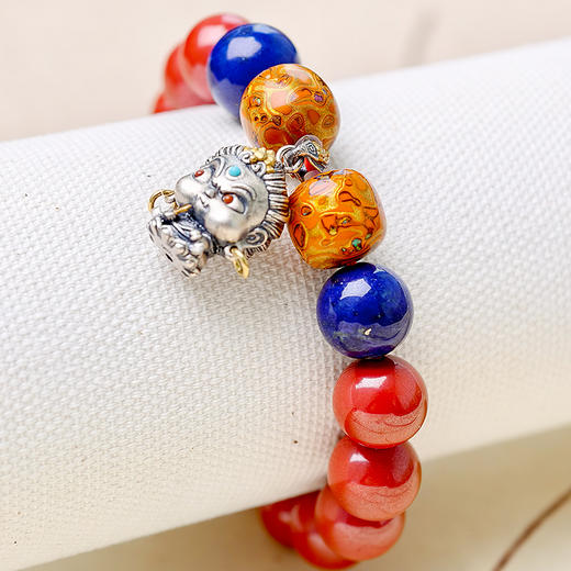 易祈吉祥朱砂守护神手串非遗工艺八大守护神S925银男女款精致版手链送礼 商品图3