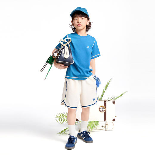 【实体店同款】男童全腰针织中裤夏季新款安奈儿童装AB526657 商品图3