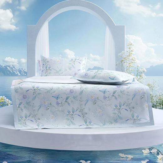 【水星家纺】夏季A类抑菌花颜灵韵床单式/床笠式可水洗印花冰丝席 商品图1