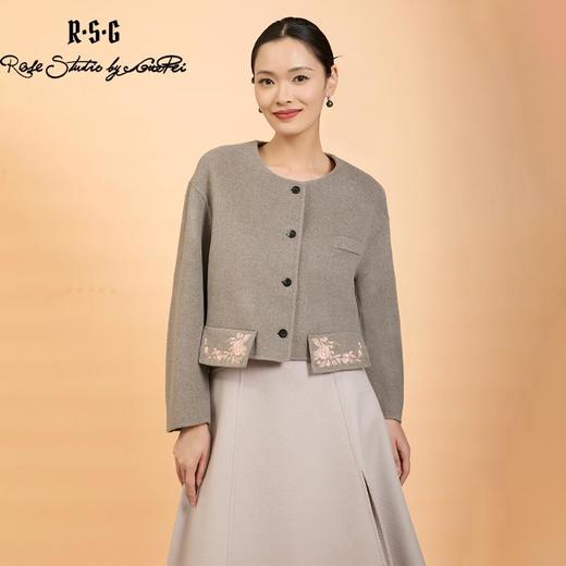 郭培成衣品牌精品系列芙蓉花双面呢短外套 商品图0