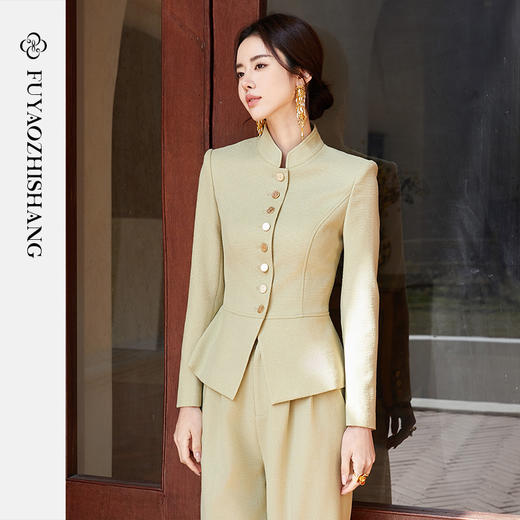 FUYAO扶摇 改良中山装西装外套女2025春季新款新中式国风西服上衣 商品图1