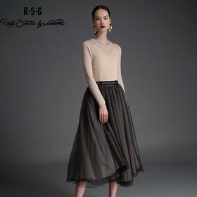 RSG2023郭培成衣品牌早秋修身显瘦纯色精纺百搭针织衫