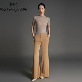 RSG2023郭培成衣品牌原创设计金丝缎垂坠阔腿裤
