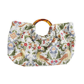 HUJI祤集Noble手提包插画复古花植