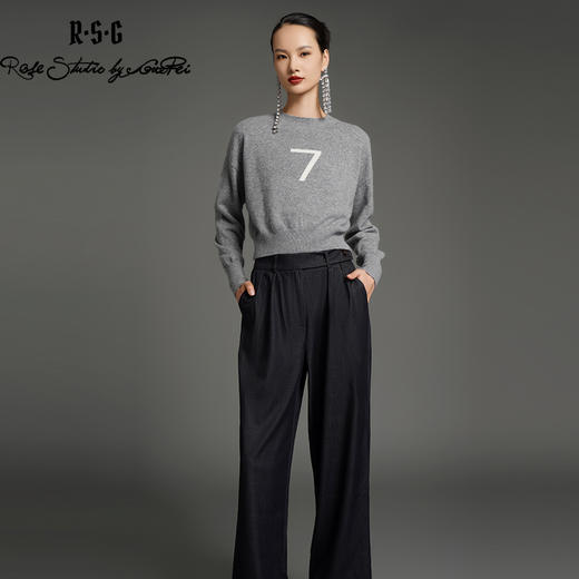 RSG郭培成衣品牌高级垂感高腰阔腿显瘦时尚百搭西裤 商品图3