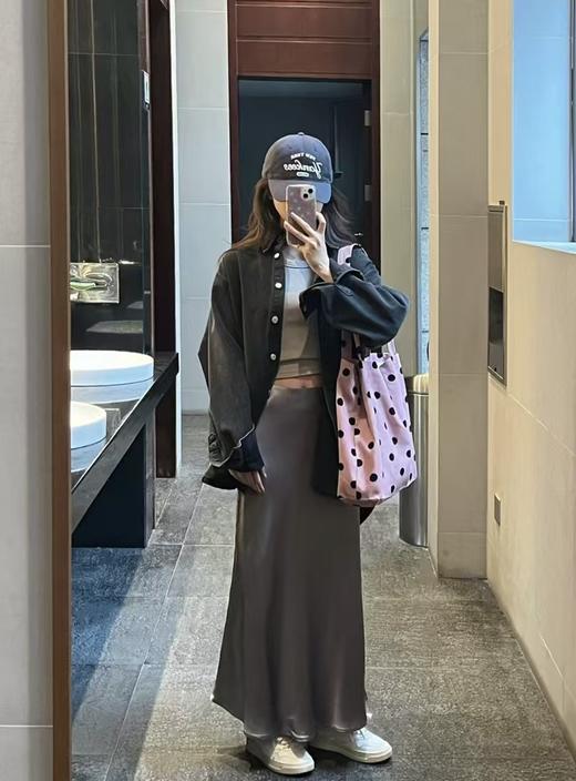 进口醋酸缎面最高版丝滑荷叶半身裙 商品图9