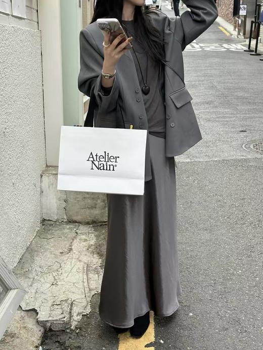 进口醋酸缎面最高版丝滑荷叶半身裙 商品图13