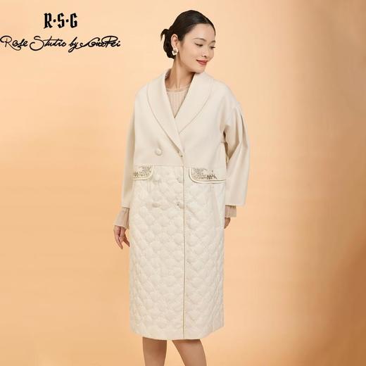 郭培成衣品牌精品系列繁花刺绣双面呢绗缝大衣 商品图4