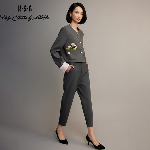 RSG精品系列休闲百搭时尚显瘦薄款西裤小脚裤 商品图0
