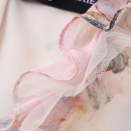 MAXRIENY精致浪漫印花茶歇连衣裙收腰设计感短款无袖女装(货号:MF86DR001F3002) 商品图2