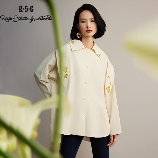 郭培成衣品牌【“药”爱自己】决明子刺绣设计感风衣外套 商品图4